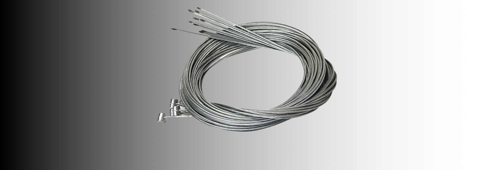 Stainless steel brake inner wire with polymer-lined housing and alloy ferrules for smooth mechanical braking