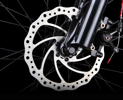 TRP Spyre mechanical disc brake with dual-piston cable actuation and 140mm rotor for touring bikes