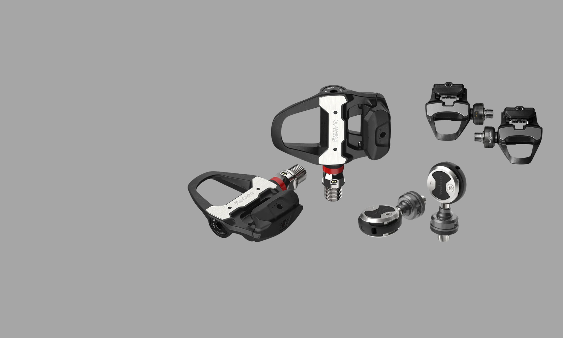 Road cyclist climbing with power meter pedals syncing metrics to head unit for training analysis