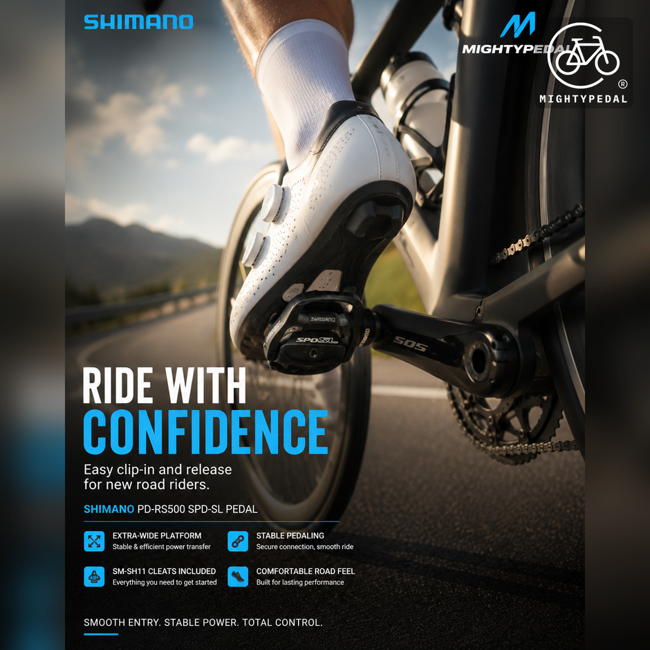 Shimano Clipless Pedal, PD-RS500, SPD-SL, (SM-SH11)