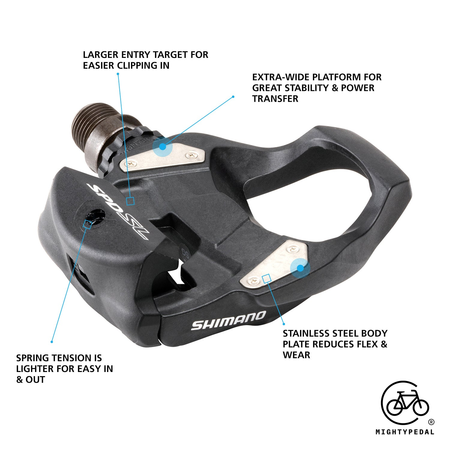 Shimano Clipless Pedal, PD-RS500, SPD-SL, (SM-SH11)