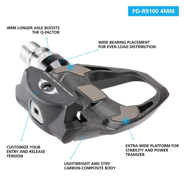 Shimano Clipless Pedal, Dura-Ace PD-R9100, SH-12 Cleat, Standard Axle