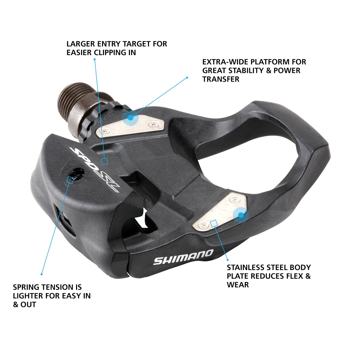 Shimano Clipless Pedal, PD-RS500, SPD-SL, (SM-SH11)