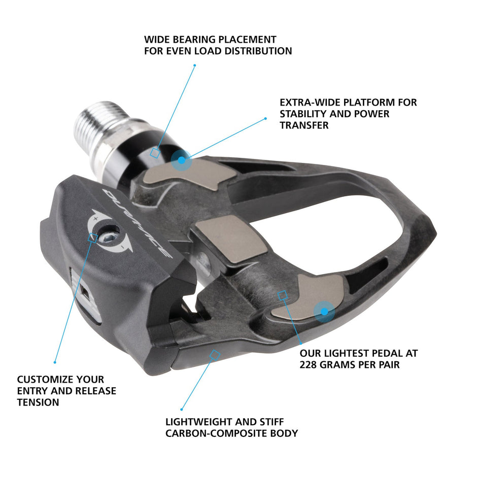 Shimano Clipless Pedal, Dura-Ace PD-R9100, SH-12 Cleat, Standard Axle