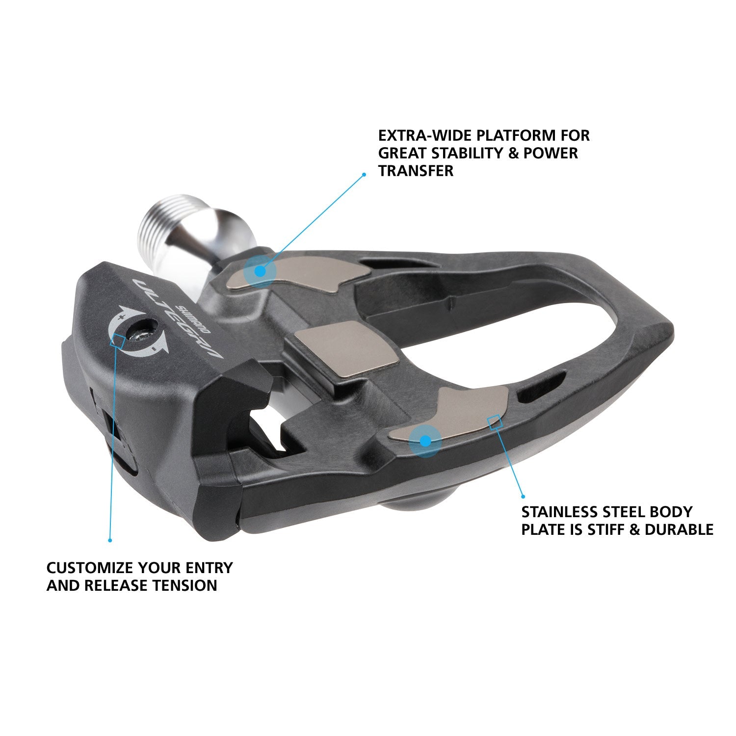 Shimano Clipless Pedal, Ultegra PD-R8000, SH-11 Cleat, +4mm longer Axle