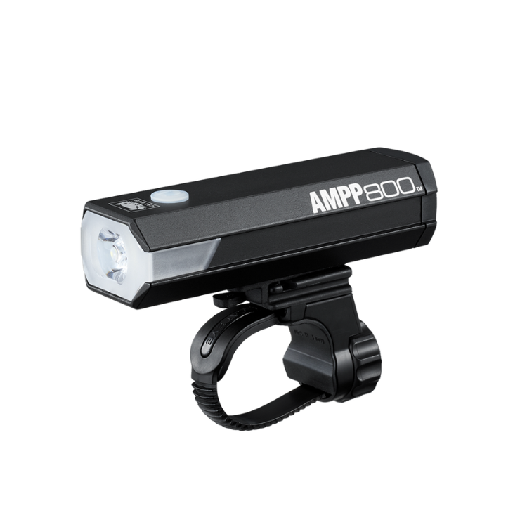The AMPP800 front bike light with high-powered LED technology for night cycling, featuring a sleek, compact design and easy installation.