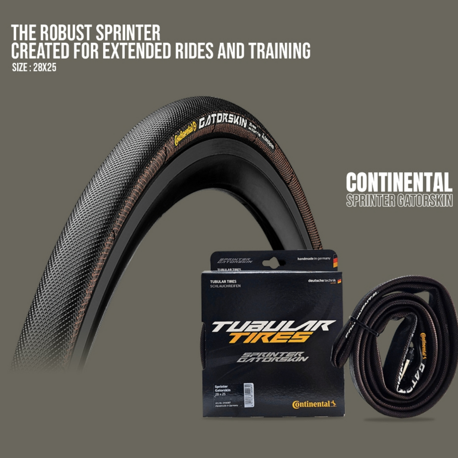 Continental Tubular Sprinter Gatorskin Tires Black/Black