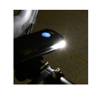 Cateye AMPP1100 bike light illuminating during a night ride, providing bright and clear lighting for safety on dark paths.