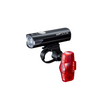Cateye AMPP 500S front bike light and VIZ 150 rear bike light set, providing superior visibility for day and night rides.