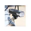 Cateye AMPP 900 front bike light installed on a bicycle frame, illuminating the path for cyclists during night rides with a high-powered LED beam.