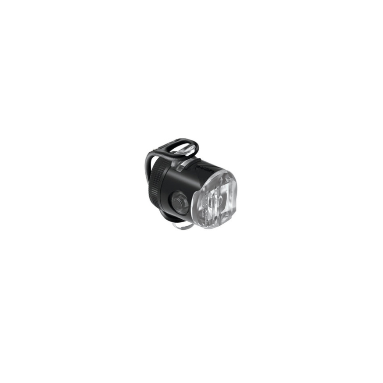 Cateye Rapid Mini front bike light, compact design with high visibility, mounted on a bike handlebar for safer night rides, ensuring optimal lighting for cyclists.