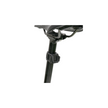 Cateye rear light mounted on a bike seat post, showcasing easy installation and secure fit with adjustable strap.