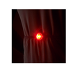 Cateye wearable LED light attached to a cyclist's waist, offering additional visibility for pedestrians and cyclists in the dark.