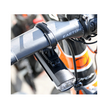 Cateye front bike light mounted on Easton handlebars, offering clear illumination for cycling.