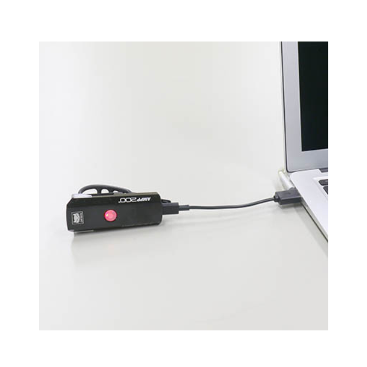 Cateye AMPP 200 front bike light with simple operation and a user-friendly power button for effortless cycling.