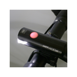 Close-up of Cateye AMPP 400s front bike light, showcasing the large power button for easy operation