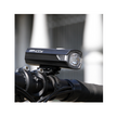 Cateye AMPP 400s front bike light mounted on handlebars, offering a wide beam for enhanced night visibility.