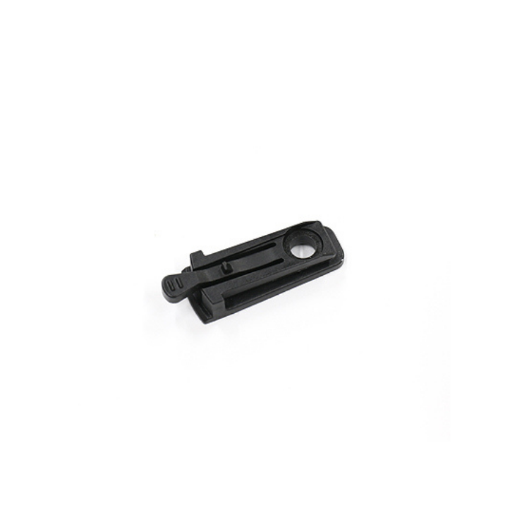 Black Cateye clip-on rear light mount rail for attaching lights to saddle bags or rear racks