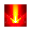 Cateye VIZ300 rear light illuminating brightly in a low-light setting to increase cyclist visibility.
