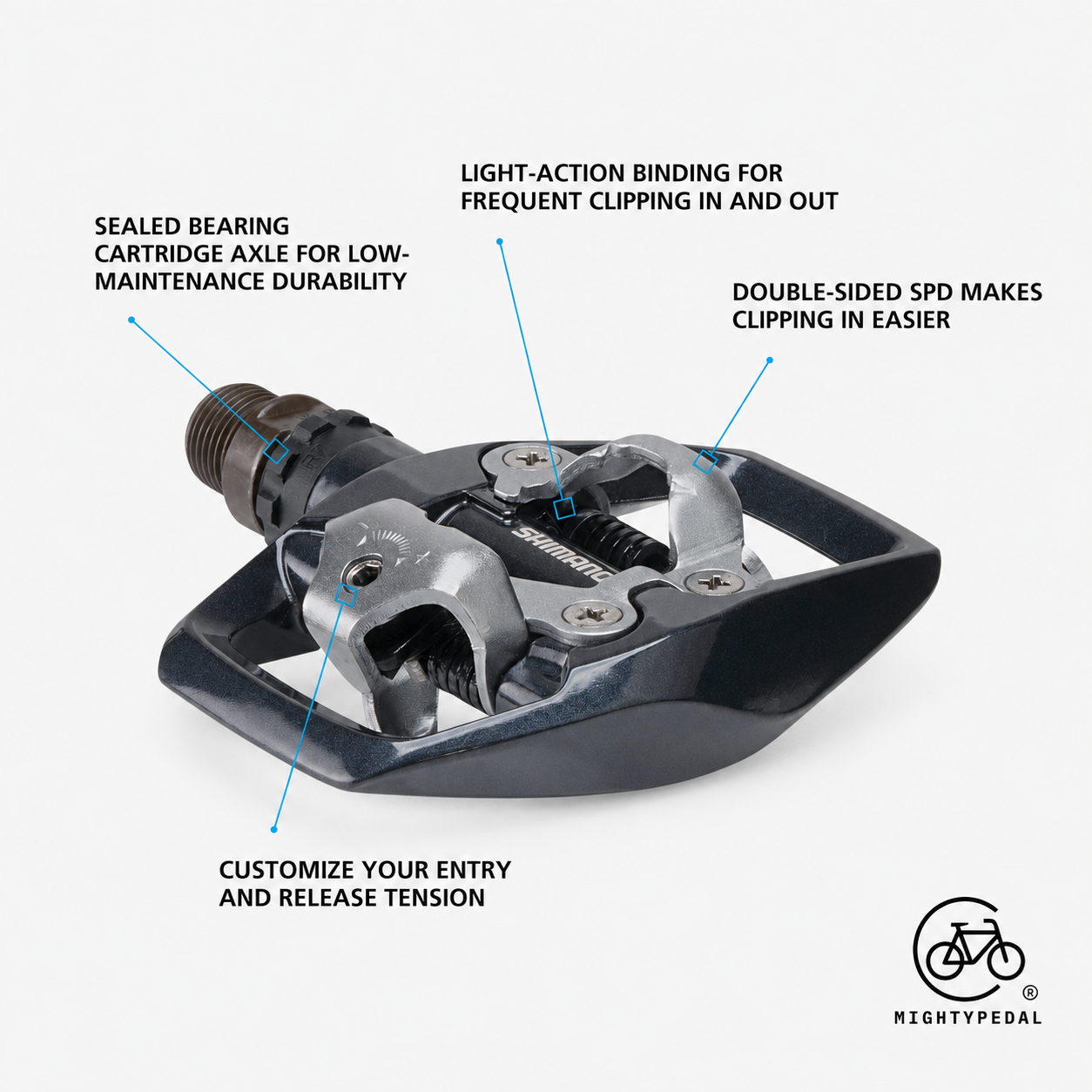 Shimano Clipless Pedal, PD-ED500, SPD(SM-SH56)