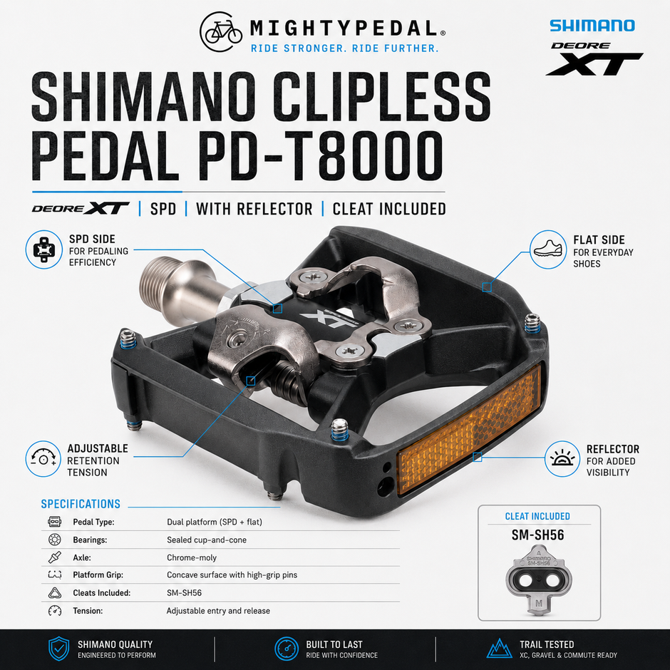 Shimano Clipless Pedal, PD-T8000, DEORE XT, SPD(SM-SH56)