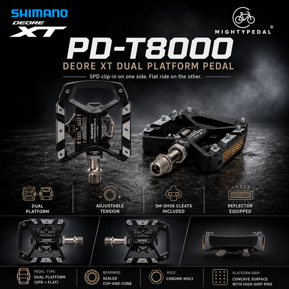 Shimano Clipless Pedal, PD-T8000, DEORE XT, SPD(SM-SH56)