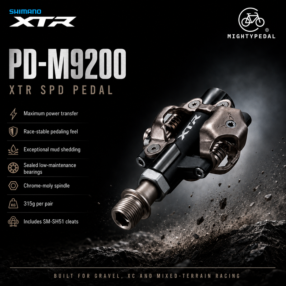 Shimano Clipless Pedal, PD-M9200, XTR, SPD PEDAL, (SM-SH51)