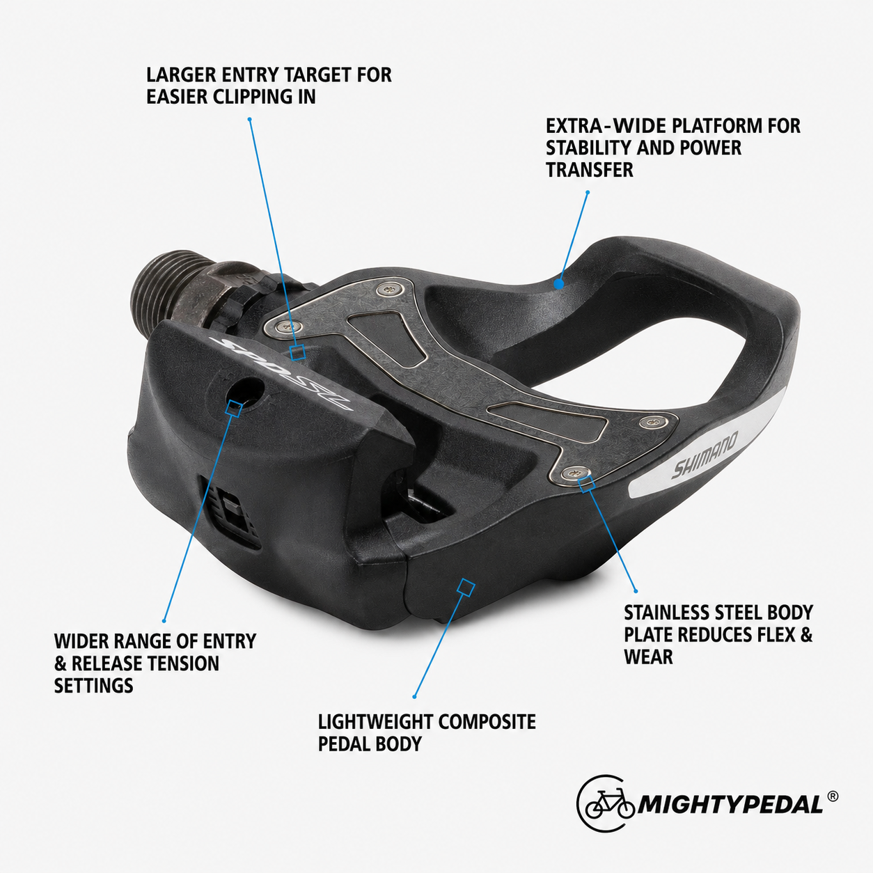 Shimano Clipless Pedal, PD-R550, SPD-SL, (SM-SH11)