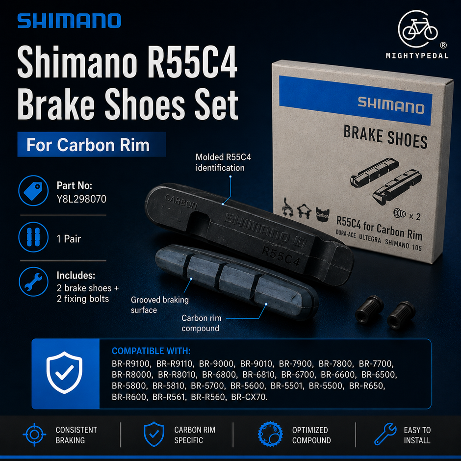 Shimano R55C4 Brake Shoes Set(Carbon Rim) , Pair , Y8L298070