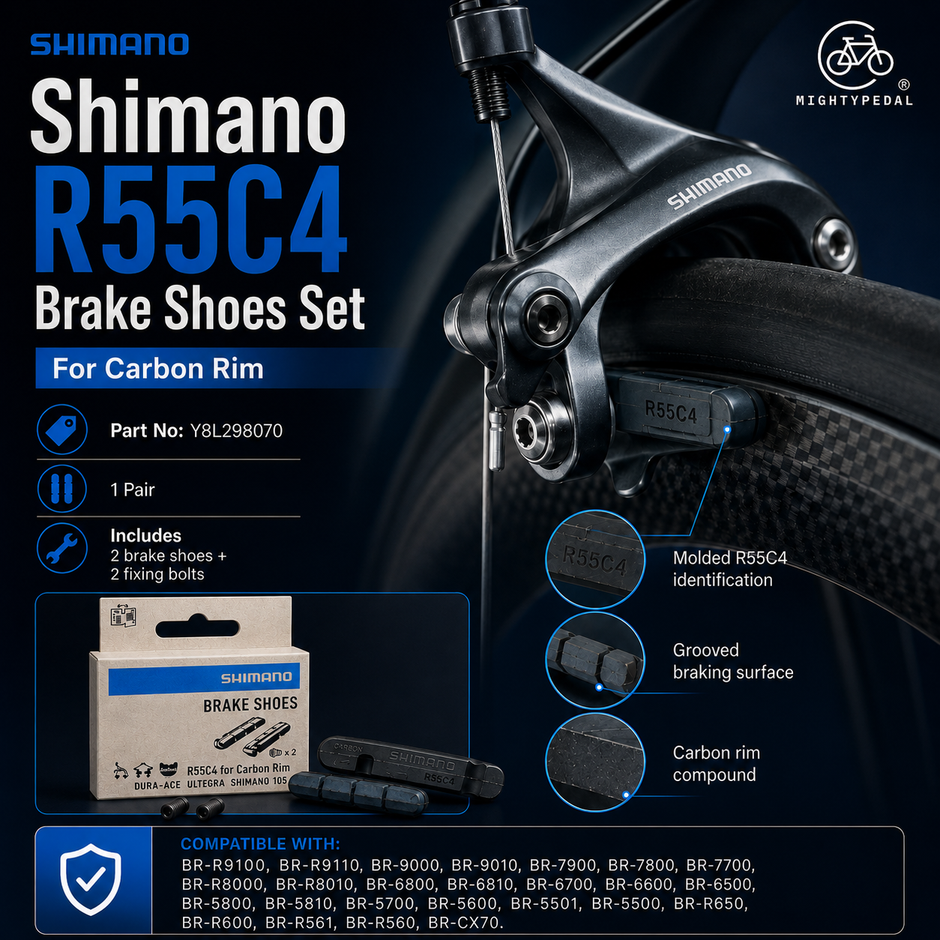 Shimano R55C4 Brake Shoes Set(Carbon Rim) , Pair , Y8L298070