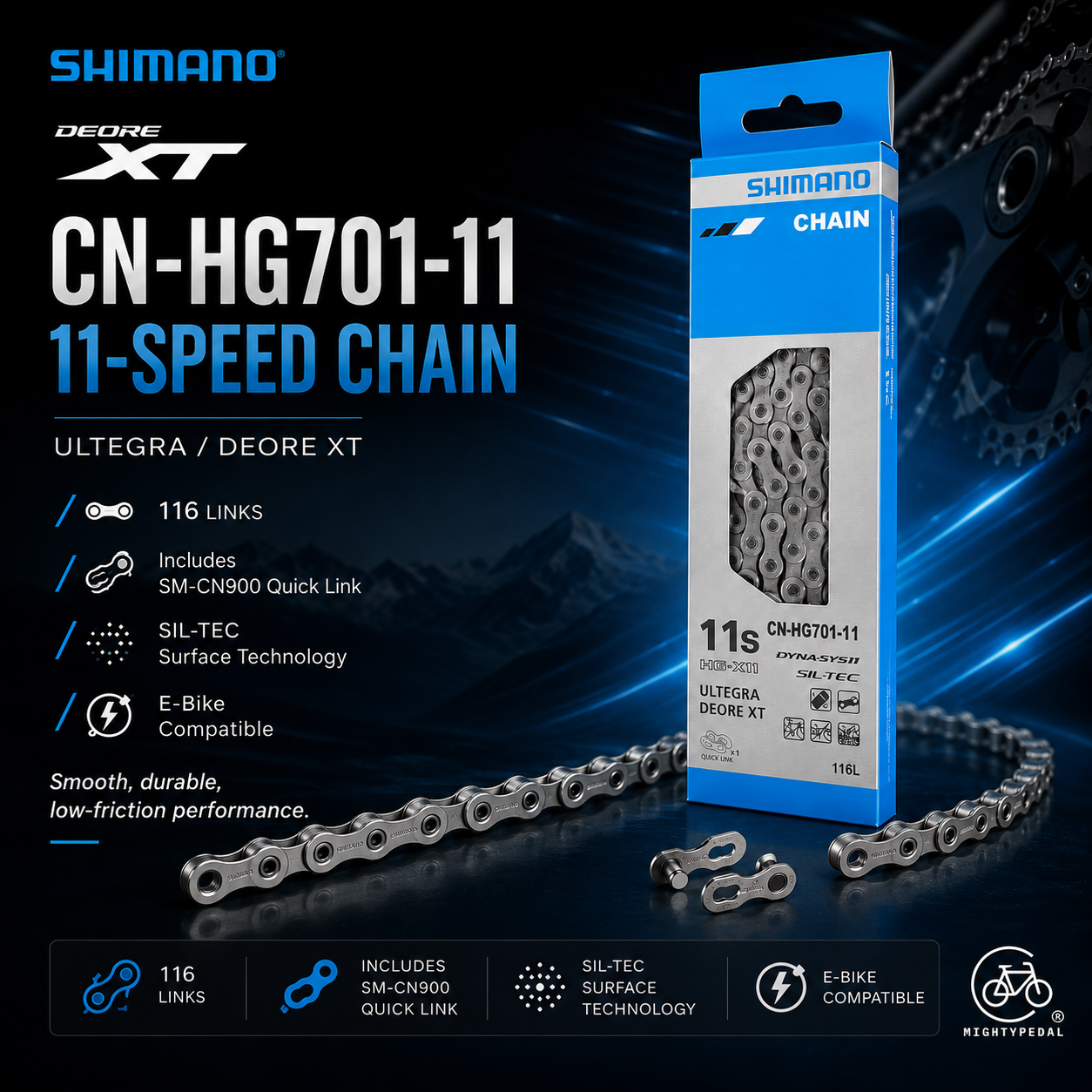 Shimano XT CN-HG701, 11speed, 116 Links