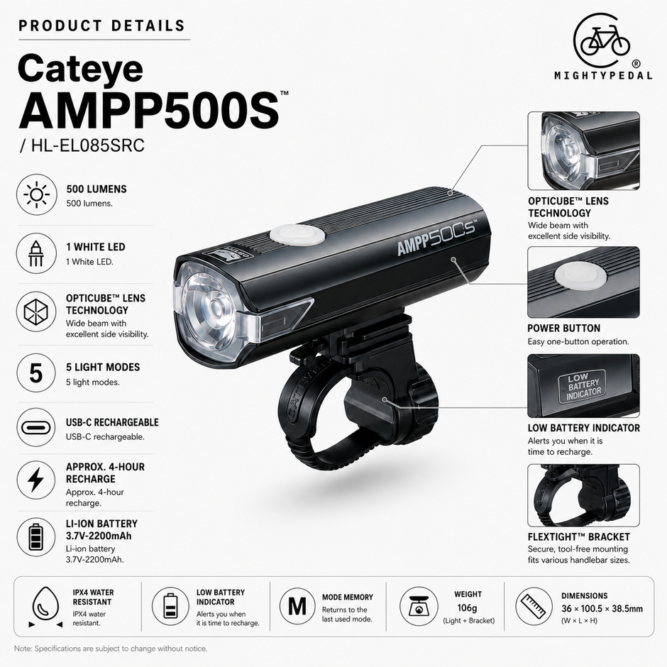 Cateye AMPP500S Front Light