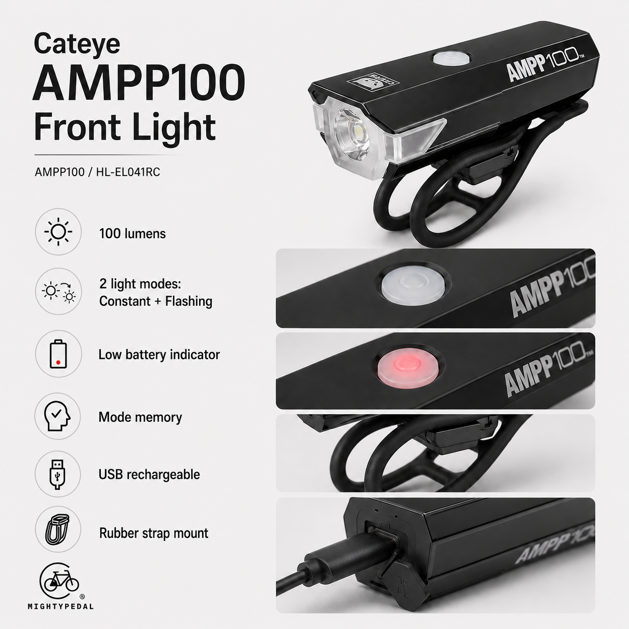 Cateye AMPP100 Front Light
