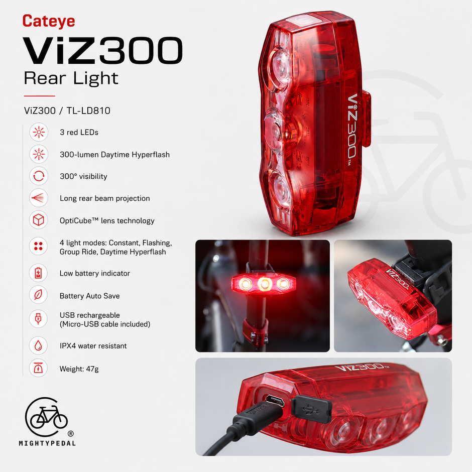 Cateye ViZ300 Rear Light
