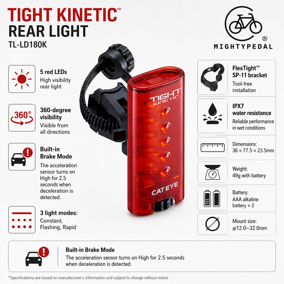 Cateye Tight Kinetic Rear Light