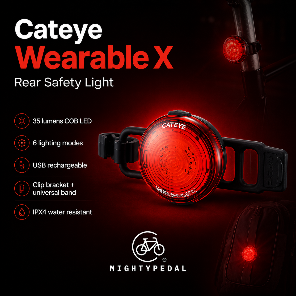 Cateye Wearable X Rear Light