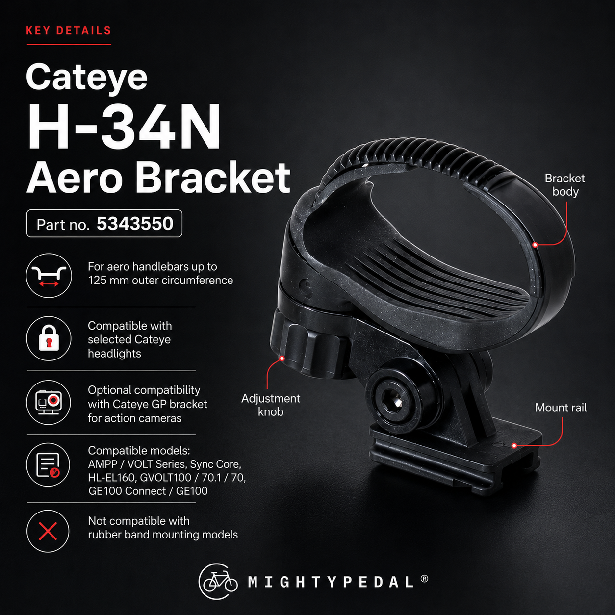 Cateye H-34N Aero Bracket 5343550