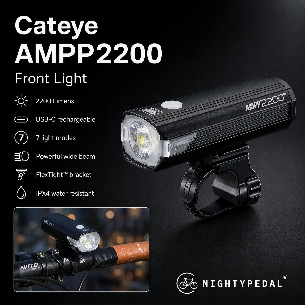 Cateye AMPP2200 Front Light