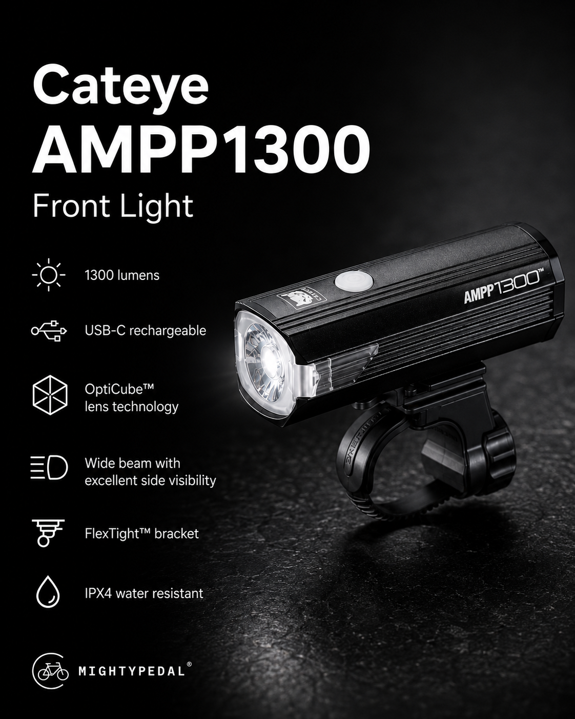 Cateye AMPP1300 Front Light