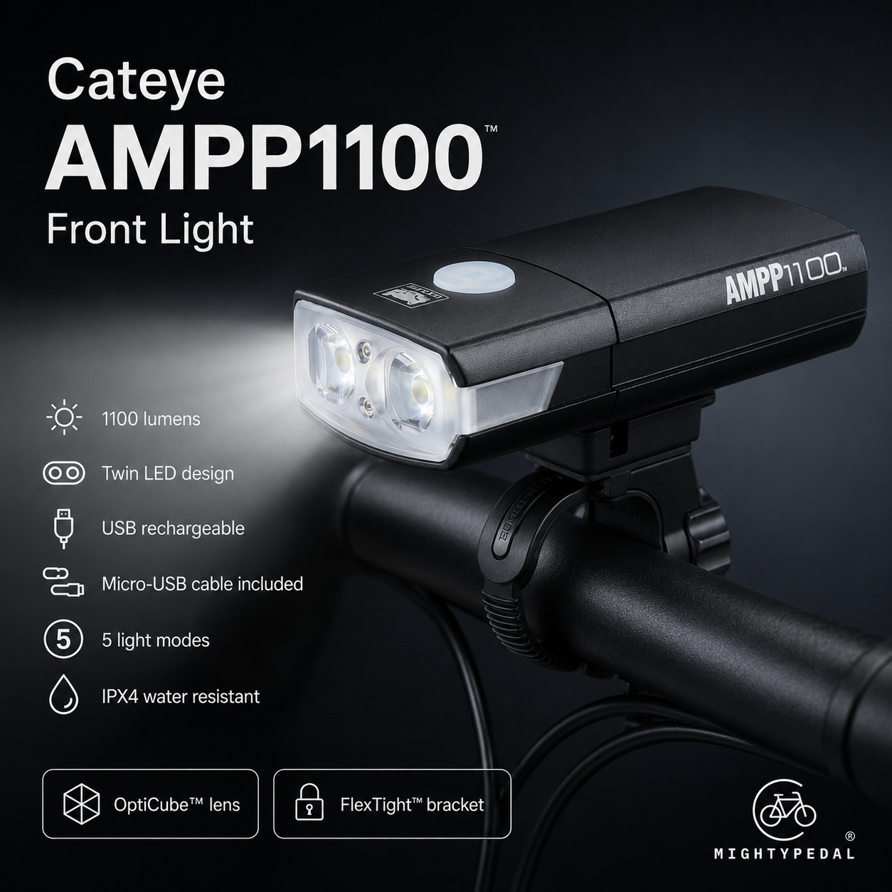 Cateye AMPP1100 Front Light