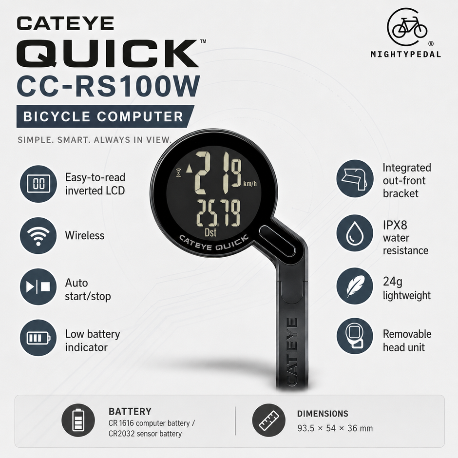 Cateye QUICK CC-RS100W Bicycle Computer