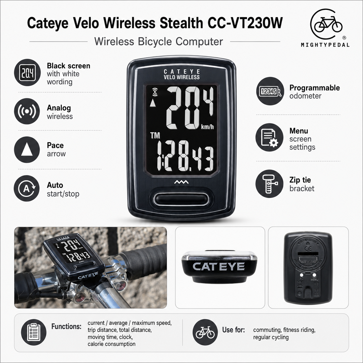Cateye Velo Wireless Stealth CC-VT230W