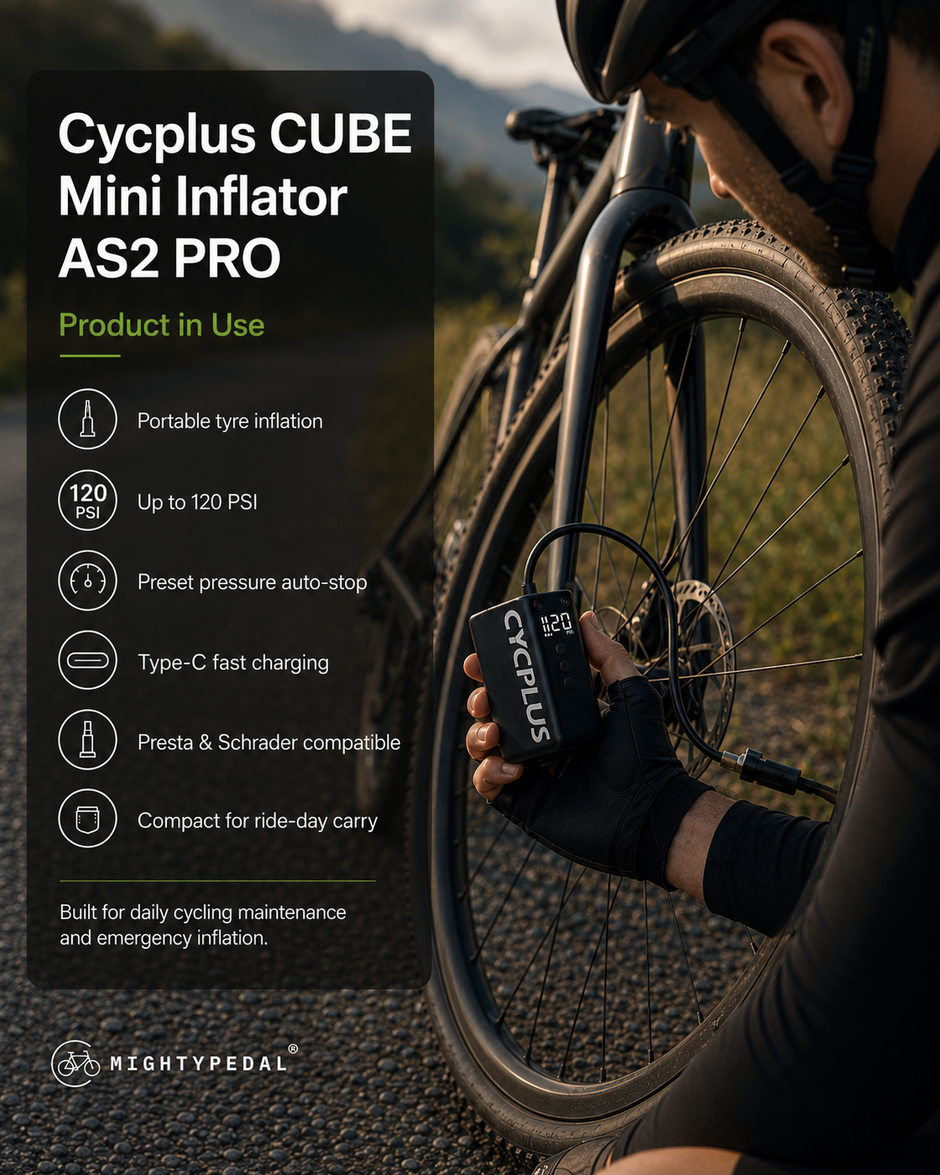 Cycplus CUBE Mini Inflator AS2 PRO Electric Bike Pump