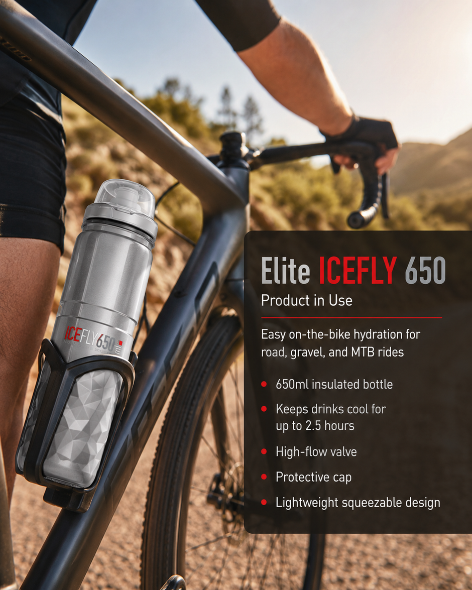 Elite ICEFLY 650 Insulated Cycling Bottle