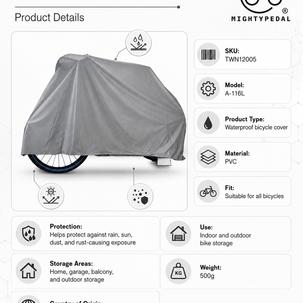 Bike Cover A-116L PVC Waterproof Bicycle Cover
