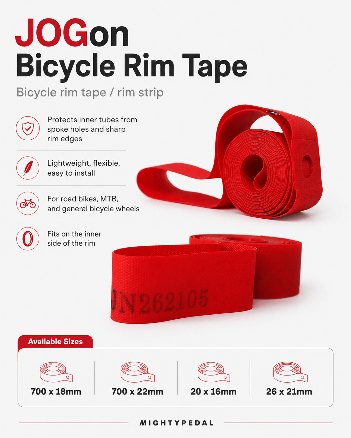 JOGon Bicycle Rim Tape
