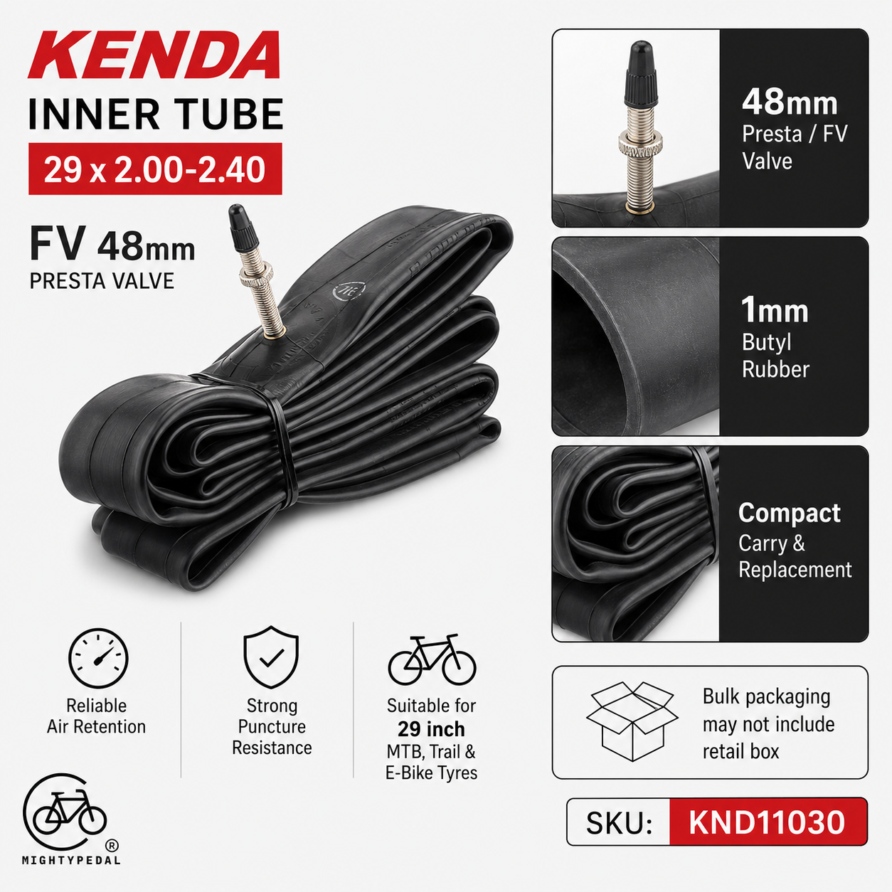 Kenda Inner Tube 29 x 2.00-2.40 FV 48mm