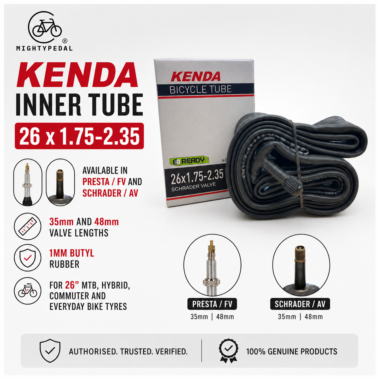 Kenda Inner Tube 26 x 1.75-2.35