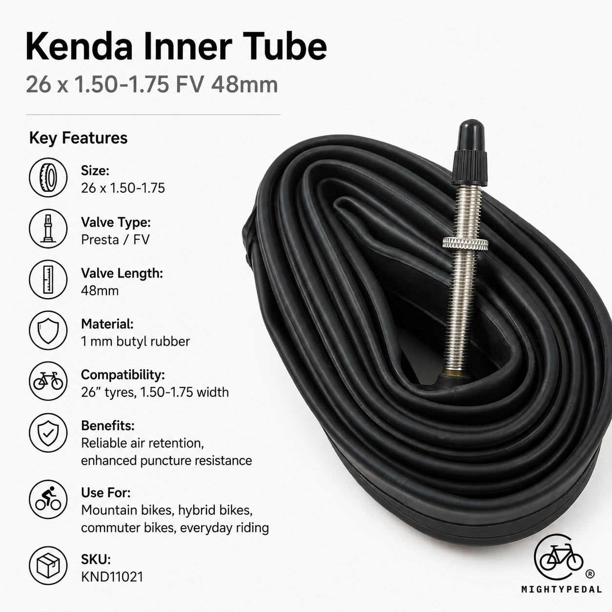 Kenda Inner Tube 26 x 1.50-1.75 FV 48mm