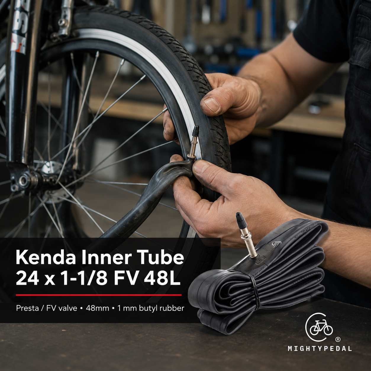 Kenda Inner Tube 24 x 1-1/8 FV 48L